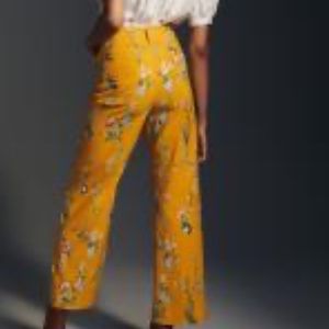 Colette Pant, Maeve by Anthropologie.  Yellow Motif Size 30